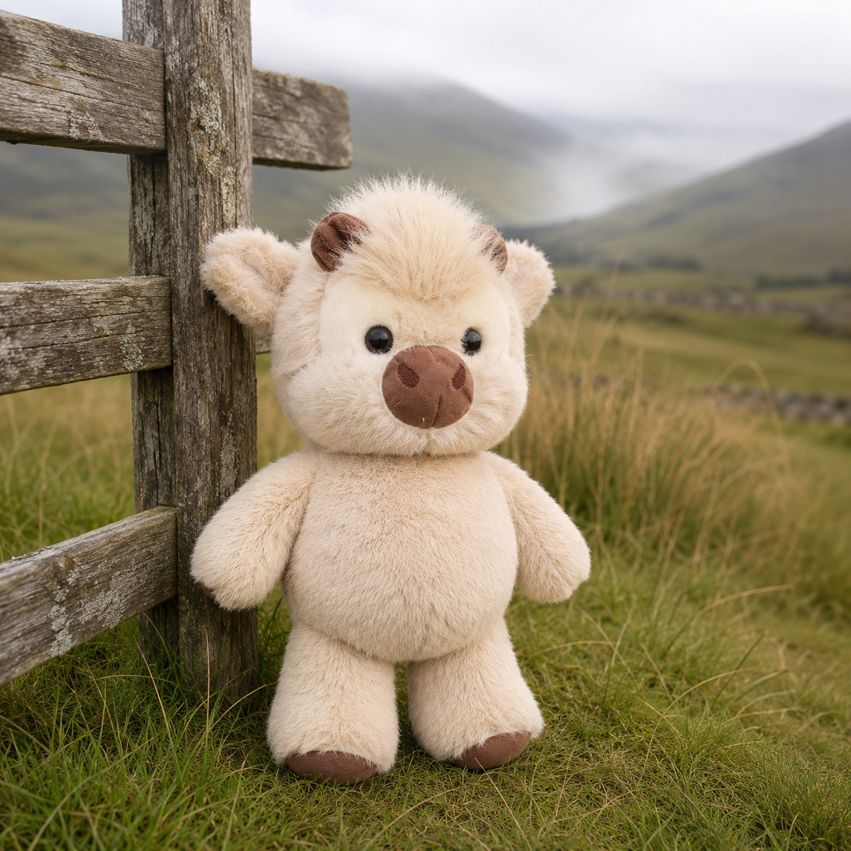 Mokoo™ | Running Cow Plush — lifestyle photo by MOKOO