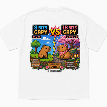Happy Capy | 8 Bits vs 16 Bits Capy T-Shirt
