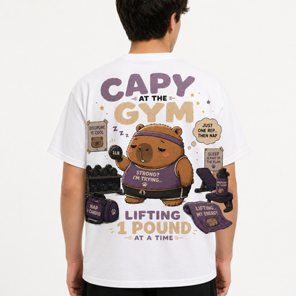 Happy Capy | Capy at the Gym T-Shirt