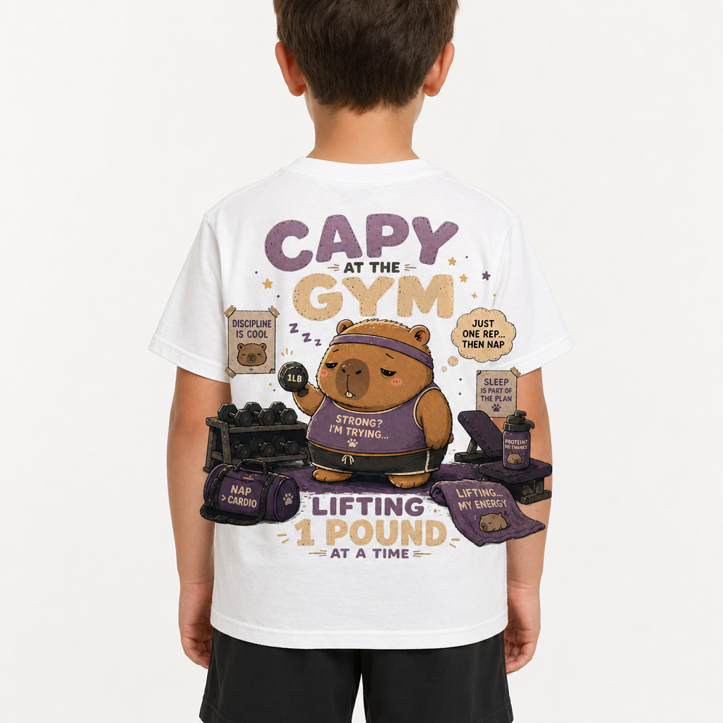 Happy Capy | Capy at the Gym T-Shirt