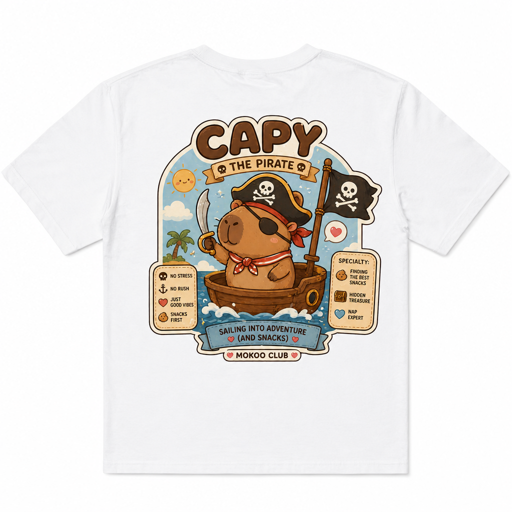 Happy Capy | Capy the Pirate T-Shirt