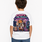 Happy Capy | Capy Time Traveler T-Shirt — worn lifestyle photo