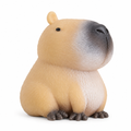Realistic sandy beige capybara squeeze toy on a white background