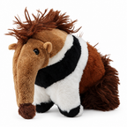 Realistic giant anteater plush on a white background