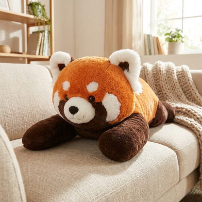 Giant Red Panda Plush — front view of giant plush by MOKOO