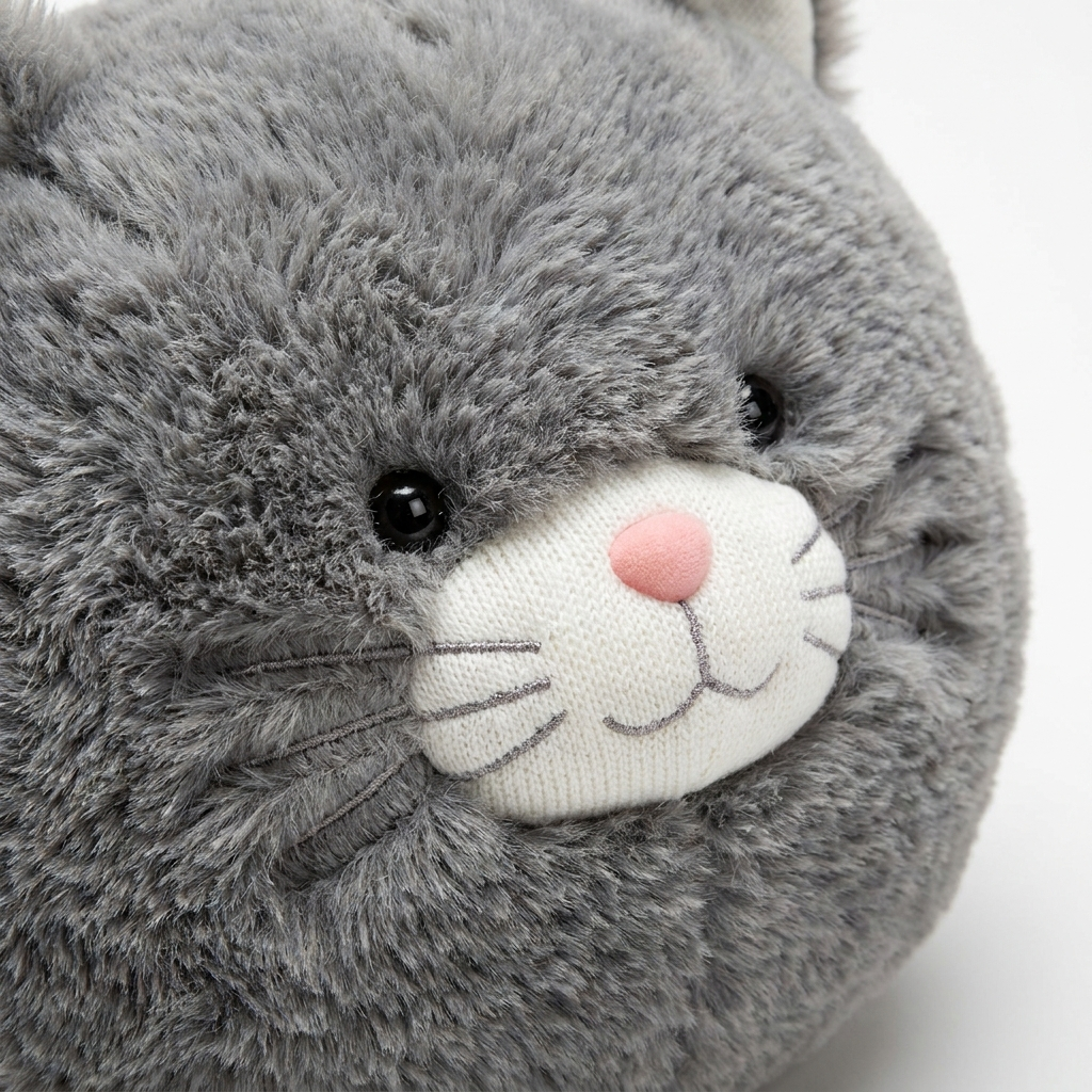Person hugging Giant Gray Cat Plush — MOKOO giant plush