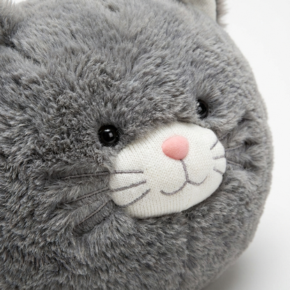Person hugging Giant Gray Cat Plush — MOKOO giant plush