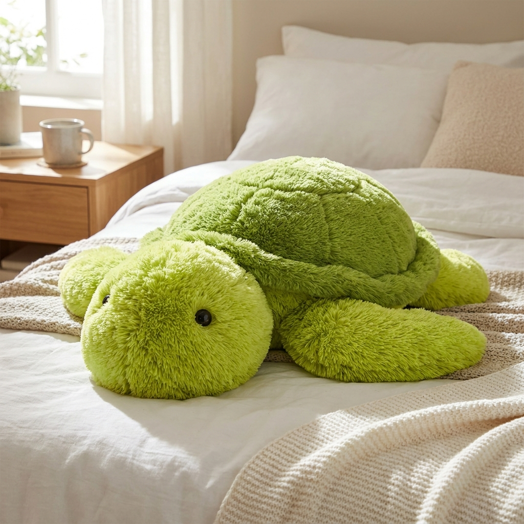 Giant Turtle Plush — front view of giant plush by MOKOO