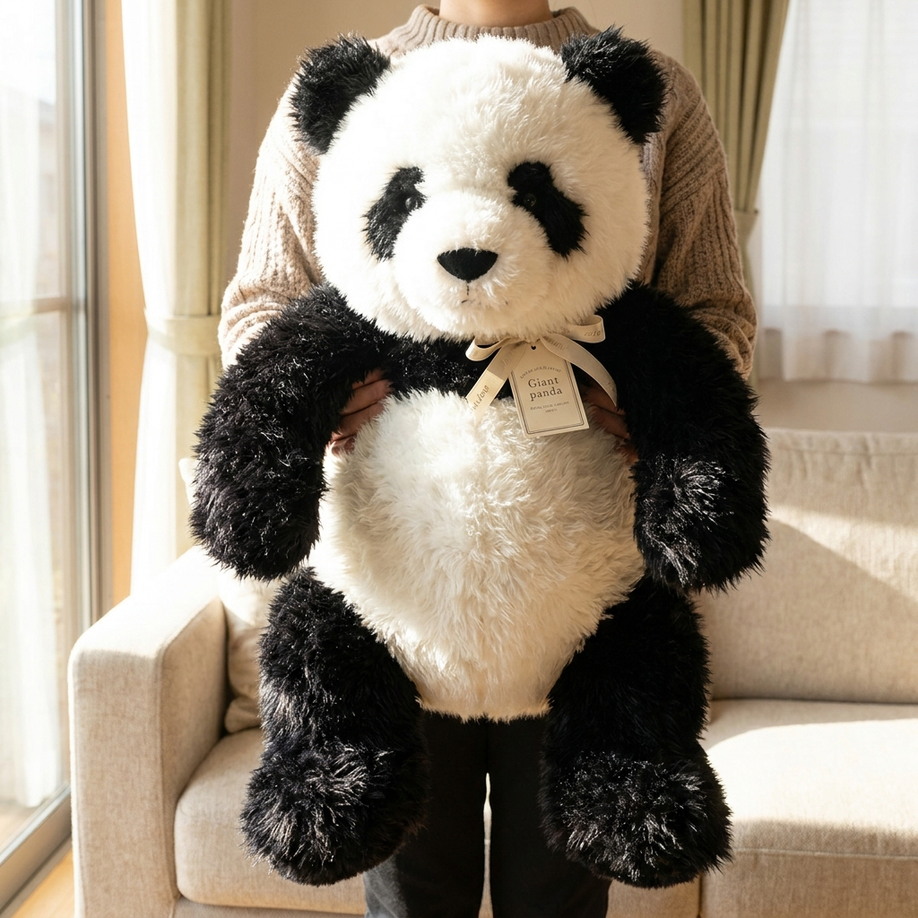 Person hugging Giant Panda Plush — MOKOO giant plush
