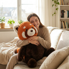 Giant Red Panda Plush — side view showing full size