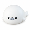 White seal squishy with a gray muzzle on a white background