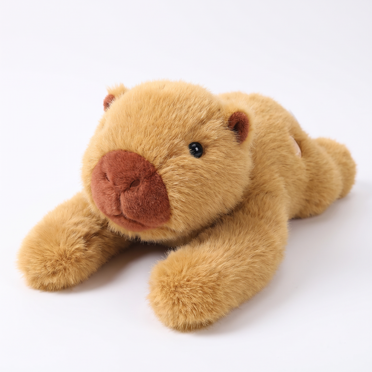 Weighted capybara plush with long arms on a white background